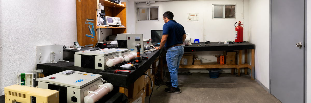 Taller de fabricación de Biozon en la Ciudad de México